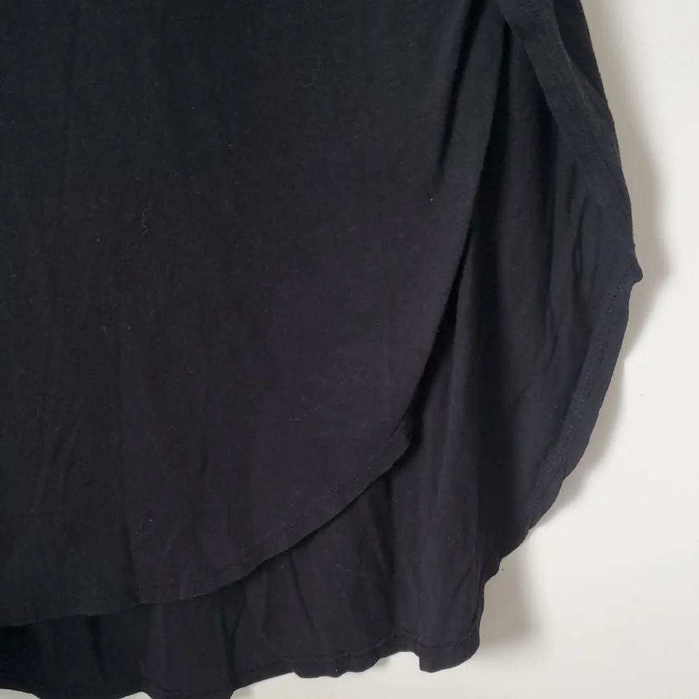 Ambiance Black Short-Sleeve Crewneck Tunic Top - Picture 3 of 6